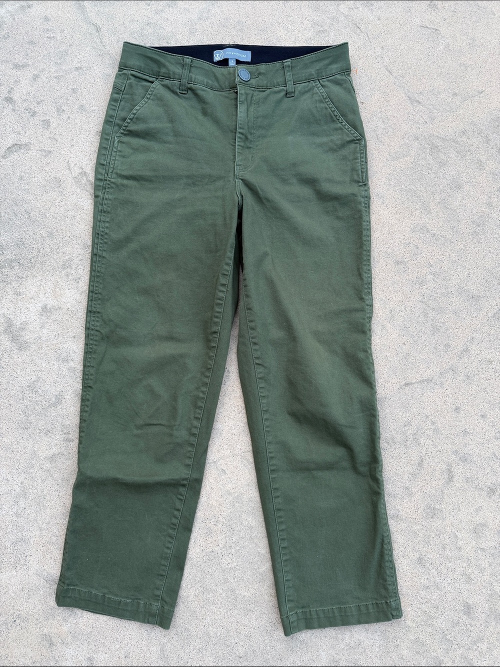 Wit & Wisdom Olive Green Utility Stretch Pants